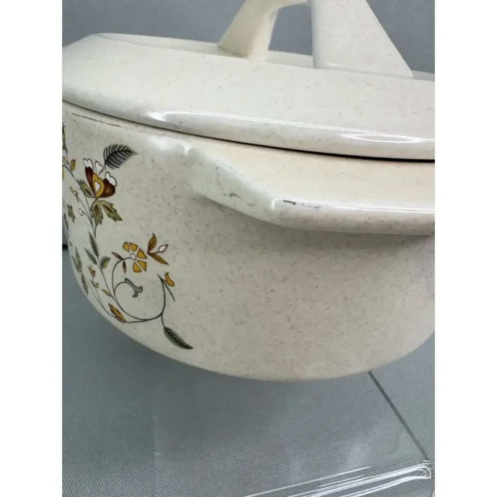 Vintage Lenox Temper-Ware Merriment 1.25 Qt Casserole Dish w Lid Vegetable